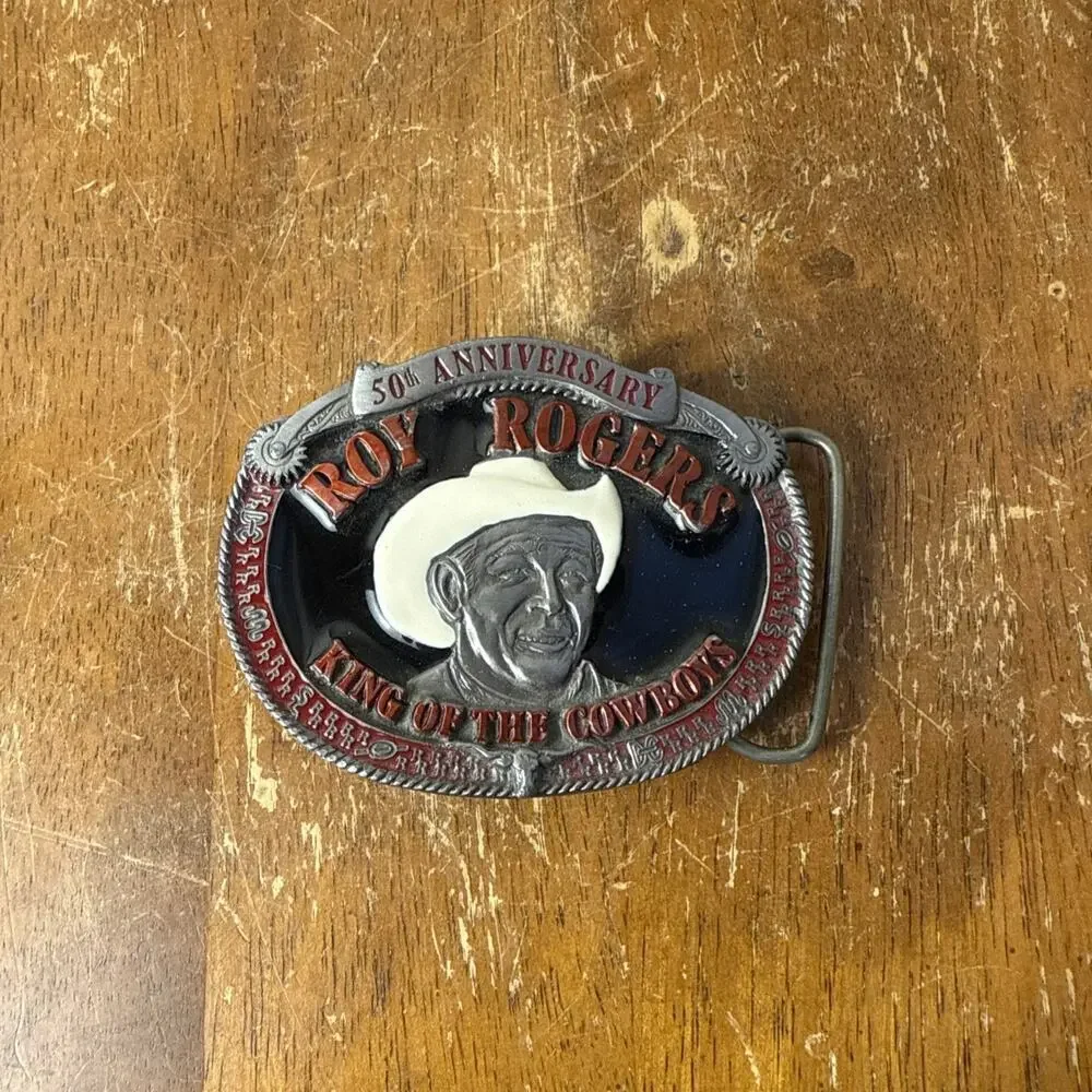 Roy Rogers 50th Anniversary King Of The Cowboys Belt Buckle Limited Edition 8139